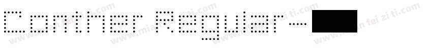 Conther Regular字体转换